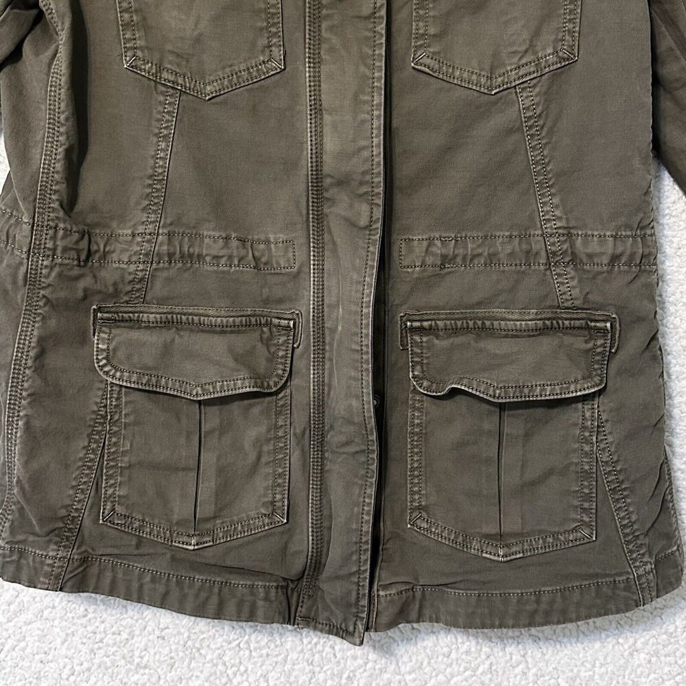 LUCKY BRAND Olive Utility Jacket Womens S Zipper & Snap Close Multi-pocket - Picture 8 of 16
